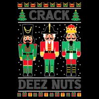 Deez Nuts Nutcracker Funny Ugly Christmas Sweater Xmas Flat Bill Trucker Hat