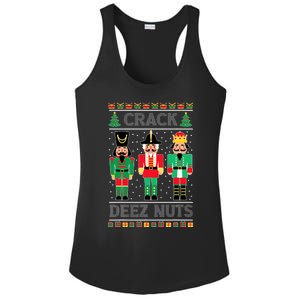 Deez Nuts Nutcracker Funny Ugly Christmas Sweater Xmas Ladies PosiCharge Competitor Racerback Tank