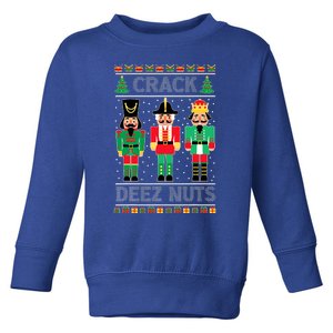 Deez Nuts Nutcracker Funny Ugly Christmas Sweater Xmas Toddler Sweatshirt