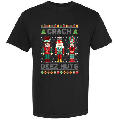 Deez Nuts Nutcracker Funny Ugly Christmas Sweater Xmas Garment-Dyed Heavyweight T-Shirt