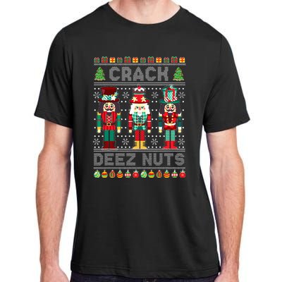 Deez Nuts Nutcracker Funny Ugly Christmas Sweater Xmas Adult ChromaSoft Performance T-Shirt