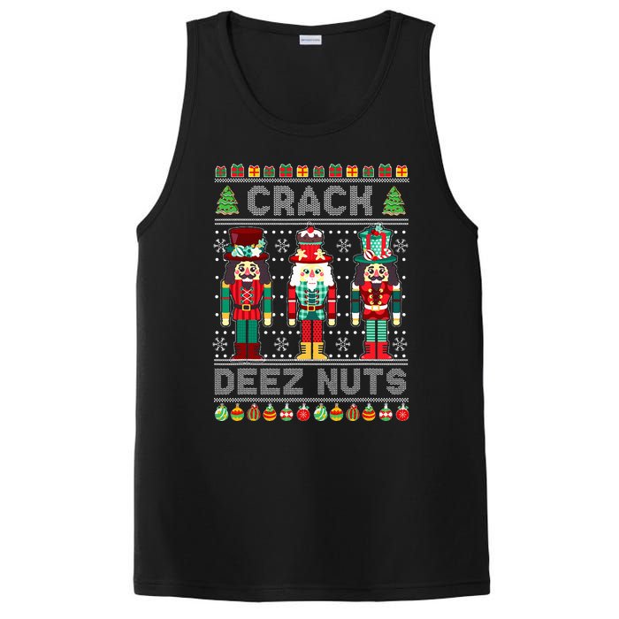 Deez Nuts Nutcracker Funny Ugly Christmas Sweater Xmas PosiCharge Competitor Tank