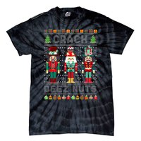 Deez Nuts Nutcracker Funny Ugly Christmas Sweater Xmas Tie-Dye T-Shirt