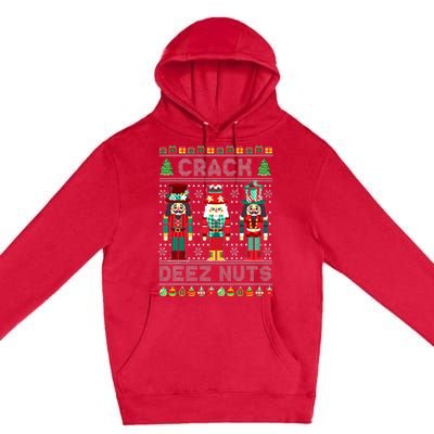 Deez Nuts Nutcracker Funny Ugly Christmas Sweater Xmas Premium Pullover Hoodie