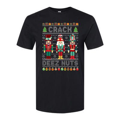 Deez Nuts Nutcracker Funny Ugly Christmas Sweater Xmas Softstyle CVC T-Shirt