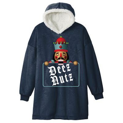 Deezs Nuts Nutcrackers Hooded Wearable Blanket