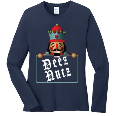 Deezs Nuts Nutcrackers Ladies Long Sleeve Shirt