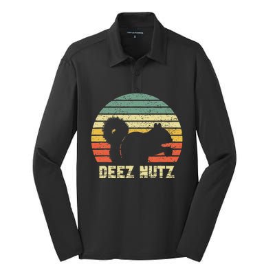 Deez Nuts Nutcracker Squirrel Deez Nutz Deezs Nut Silk Touch Performance Long Sleeve Polo