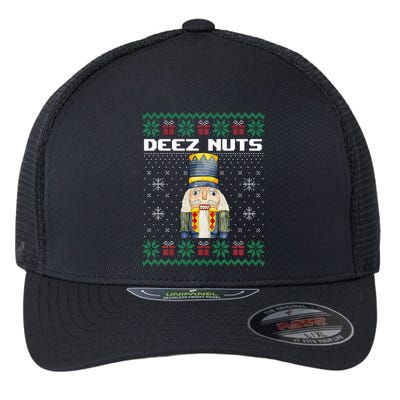 Deez Nuts Nutcracker Funny Ugly Christmas Xmas Gifts Flexfit Unipanel Trucker Cap