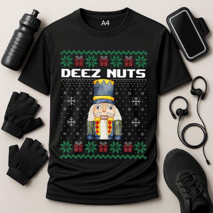 Deez Nuts Nutcracker Funny Ugly Christmas Xmas Gifts Performance Shirt