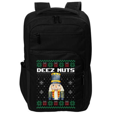 Deez Nuts Nutcracker Funny Ugly Christmas Xmas Gifts Impact Tech Backpack
