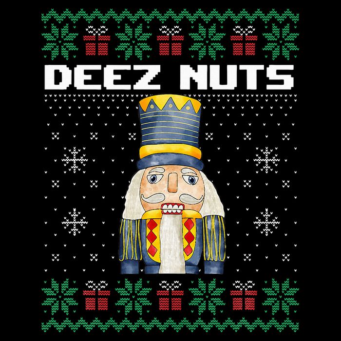 Deez Nuts Nutcracker Funny Ugly Christmas Xmas Gifts Sustainable Bucket Hat