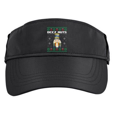 Deez Nuts Nutcracker Funny Ugly Christmas Xmas Gifts Adult Drive Performance Visor