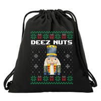 Deez Nuts Nutcracker Funny Ugly Christmas Xmas Gifts Drawstring Bag