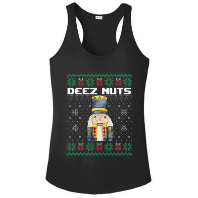 Deez Nuts Nutcracker Funny Ugly Christmas Xmas Gifts Ladies PosiCharge Competitor Racerback Tank