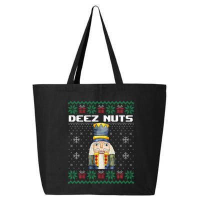 Deez Nuts Nutcracker Funny Ugly Christmas Xmas Gifts 25L Jumbo Tote