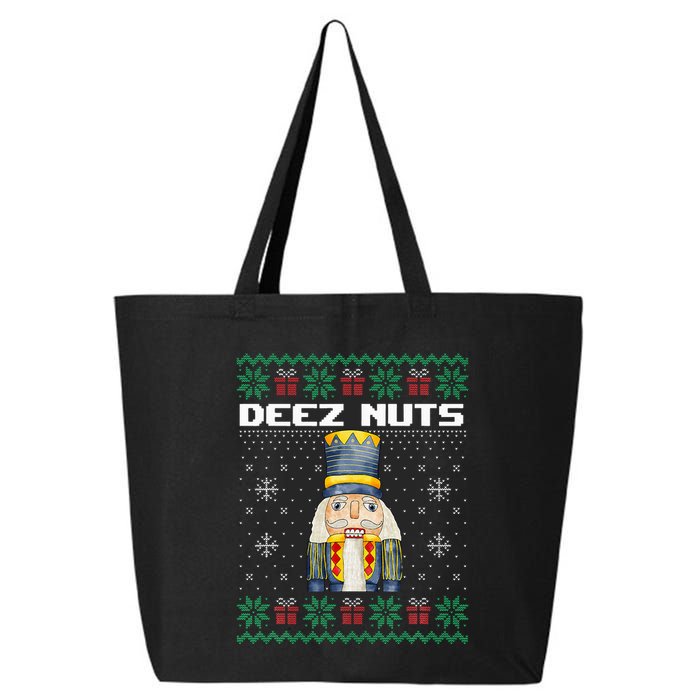 Deez Nuts Nutcracker Funny Ugly Christmas Xmas Gifts 25L Jumbo Tote