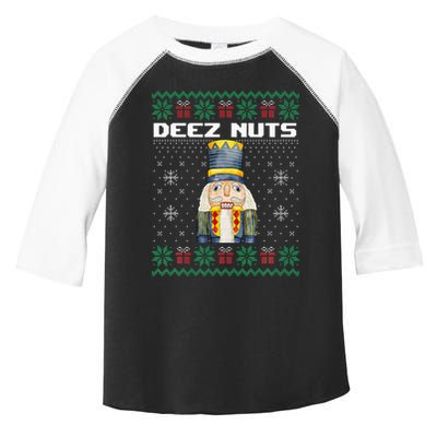 Deez Nuts Nutcracker Funny Ugly Christmas Xmas Gifts Toddler Fine Jersey T-Shirt