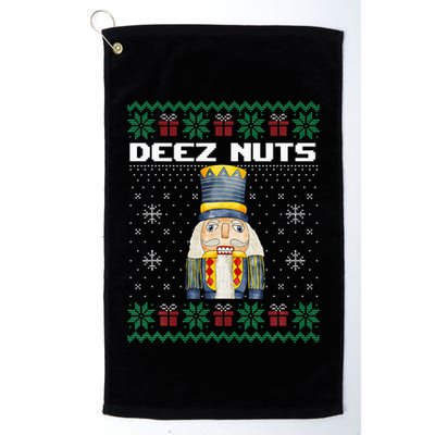 Deez Nuts Nutcracker Funny Ugly Christmas Xmas Gifts Golf Towel