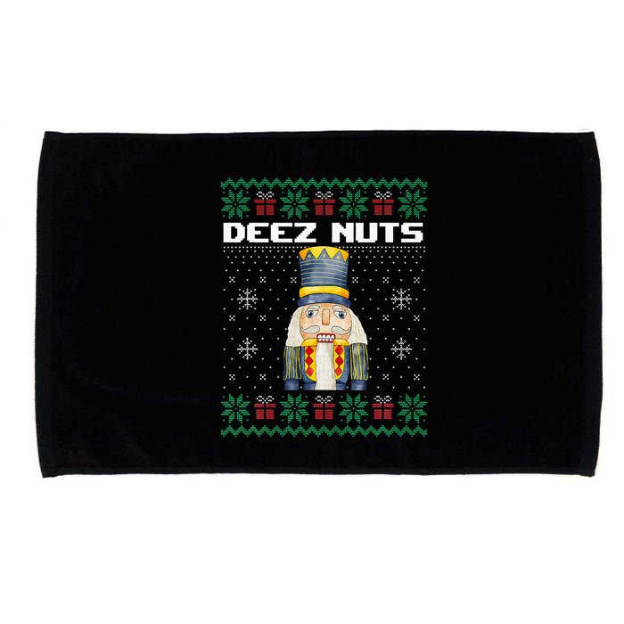 Deez Nuts Nutcracker Funny Ugly Christmas Xmas Gifts Microfiber Hand Towel
