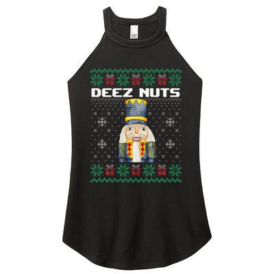 Deez Nuts Nutcracker Funny Ugly Christmas Xmas Gifts Women's Perfect Tri Rocker Tank