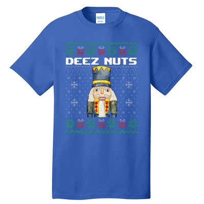 Deez Nuts Nutcracker Funny Ugly Christmas Xmas Gifts Tall T-Shirt