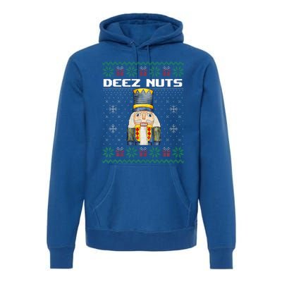 Deez Nuts Nutcracker Funny Ugly Christmas Xmas Gifts Premium Hoodie