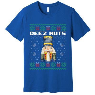 Deez Nuts Nutcracker Funny Ugly Christmas Xmas Gifts Premium T-Shirt