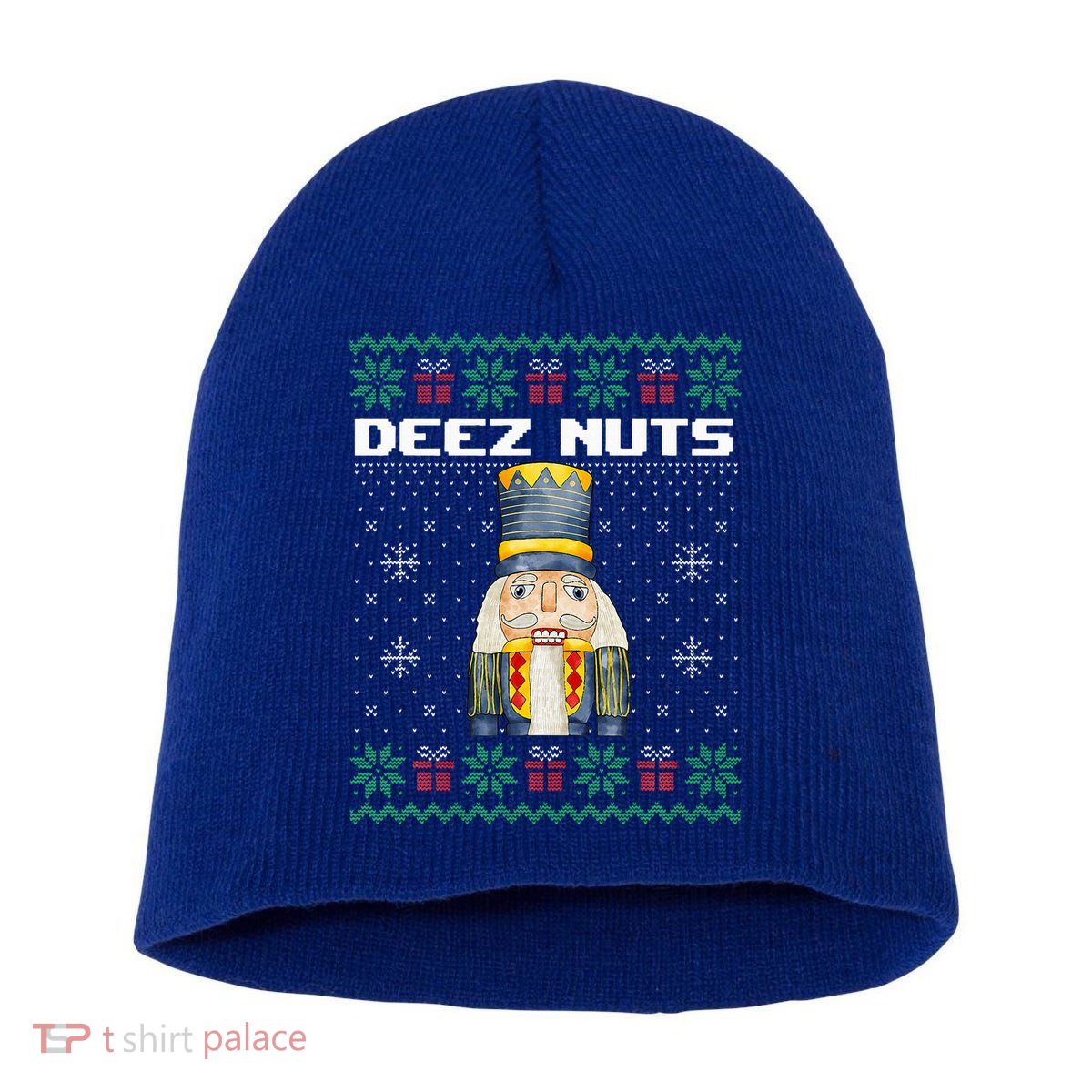 Deez Nuts Nutcracker Funny Ugly Christmas Xmas Gifts Short Acrylic Beanie