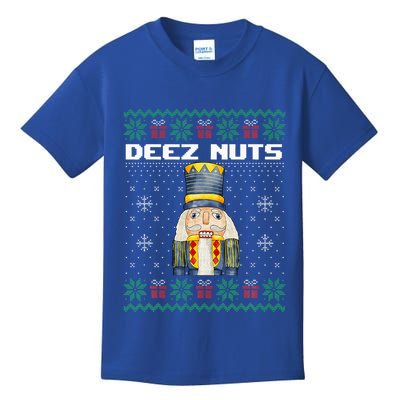 Deez Nuts Nutcracker Funny Ugly Christmas Xmas Gifts Kids T-Shirt