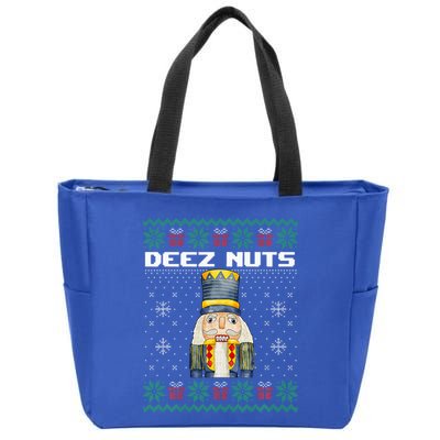 Deez Nuts Nutcracker Funny Ugly Christmas Xmas Gifts Zip Tote Bag
