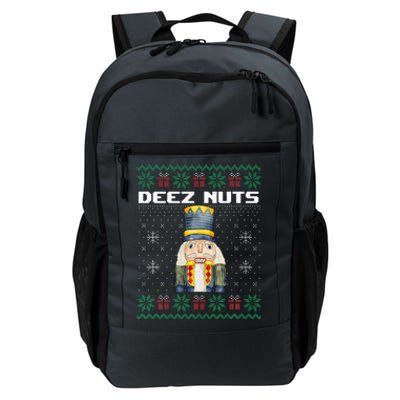 Deez Nuts Nutcracker Funny Ugly Christmas Xmas Gifts Daily Commute Backpack