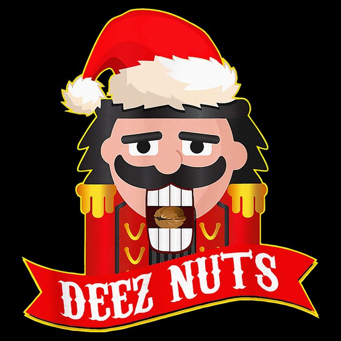 Deez Nuts Nutcracker Ugly Christmas Sweater Xmas Flat Bill Trucker Hat