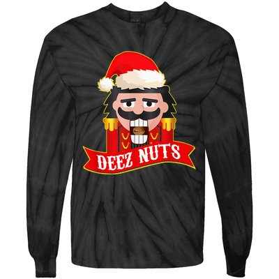 Deez Nuts Nutcracker Ugly Christmas Sweater Xmas Tie-Dye Long Sleeve Shirt