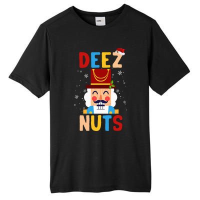 Deez Nuts Nutcracker Santa Xmas Funny Christmas Pjs Tall Fusion ChromaSoft Performance T-Shirt