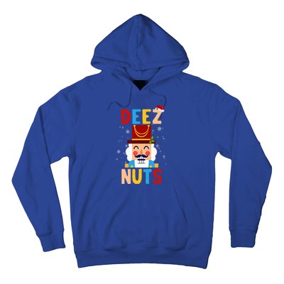 Deez Nuts Nutcracker Santa Xmas Funny Christmas Pjs Hoodie