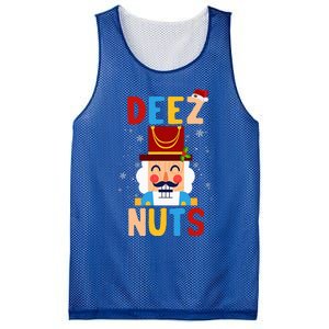 Deez Nuts Nutcracker Santa Xmas Funny Christmas Pjs Mesh Reversible Basketball Jersey Tank