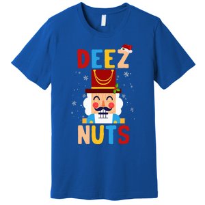 Deez Nuts Nutcracker Santa Xmas Funny Christmas Pjs Premium T-Shirt