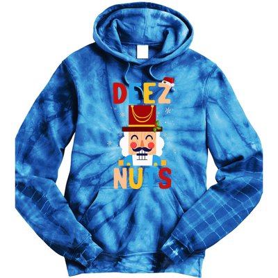 Deez Nuts Nutcracker Santa Xmas Funny Christmas Pjs Tie Dye Hoodie