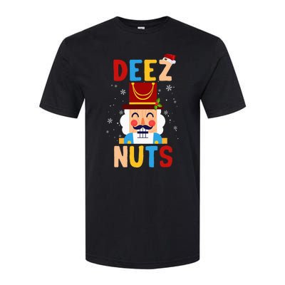 Deez Nuts Nutcracker Santa Xmas Funny Christmas Pjs Softstyle® CVC T-Shirt