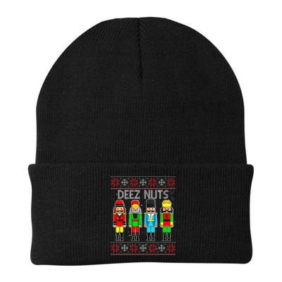 Deez Nuts Nutcracker Ugly Christmas Sweater Funny Xmas Knit Cap Winter Beanie