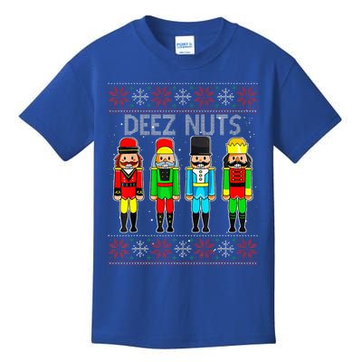 Deez Nuts Nutcracker Ugly Christmas Sweater Funny Xmas Kids T-Shirt