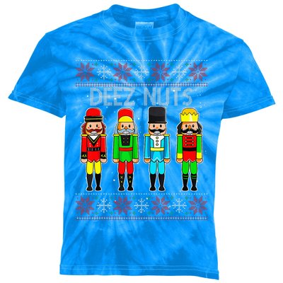 Deez Nuts Nutcracker Ugly Christmas Sweater Funny Xmas Kids Tie-Dye T-Shirt