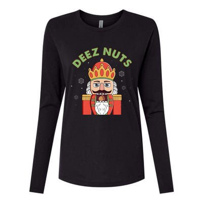 Deez Nuts Nutcracker Nut Christmas Pjs Womens Cotton Relaxed Long Sleeve T-Shirt