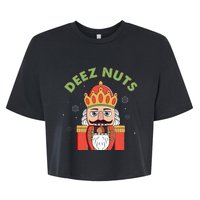 Deez Nuts Nutcracker Nut Christmas Pjs Bella+Canvas Jersey Crop Tee