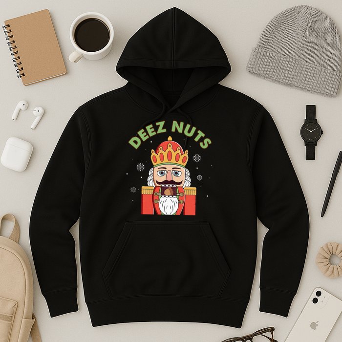 Deez Nuts Nutcracker Nut Christmas Pjs Hoodie