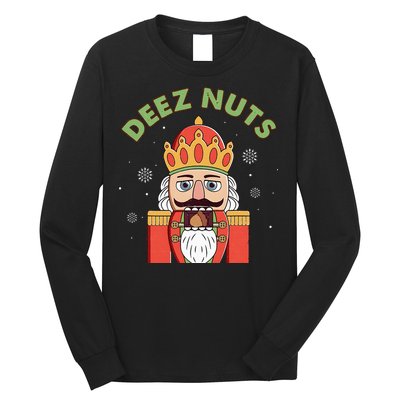 Deez Nuts Nutcracker Nut Christmas Pjs Long Sleeve Shirt