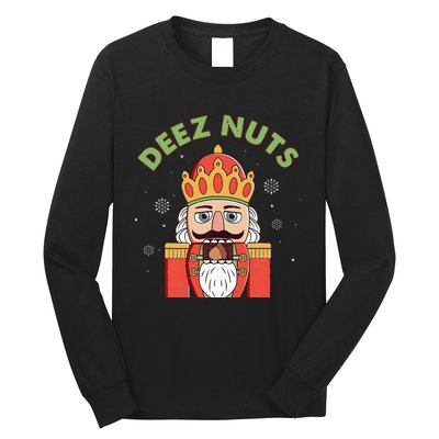 Deez Nuts Nutcracker Nut Christmas Pjs Long Sleeve Shirt