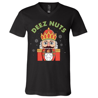 Deez Nuts Nutcracker Nut Christmas Pjs V-Neck T-Shirt