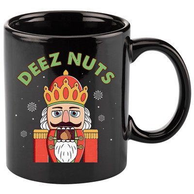 Deez Nuts Nutcracker Nut Christmas Pjs 11oz C Handle Ceramic Mug